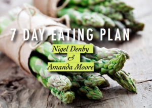 7 Day eating plan cover showing asparagus 